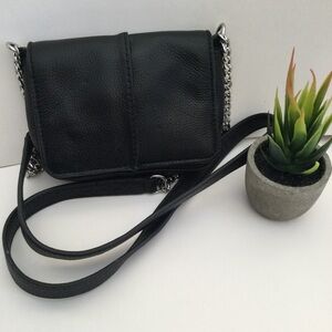 Neiman Marcus Black Leather Crossbody Handbag Beautiful